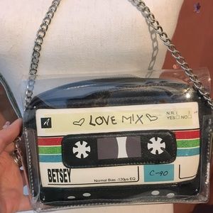Betsey Johnson Retro Cassette Crossbody Purse